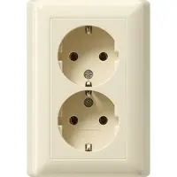 Gira 078201 Doppia presa SCHUKO compatta Standard 55 bianco crema