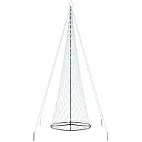 vidaXL Albero di Natale a LED, luce bianca fredda, 400 cm, struttura in metallo