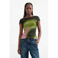 Desigual , maglietta in maglia a manica corta, Donna, Poliestere, Nero, L