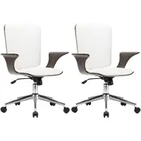 vidaXL - Sedie da ufficio girevoli, 2 pezzi, ecopelle, 69 x 61 x 104 cm