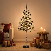 Syfax Albero di Natale Artificiale con Palline 150 cm 150 LED
