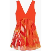 Desigual , Abito corto con stampa etnica, Arancione, L