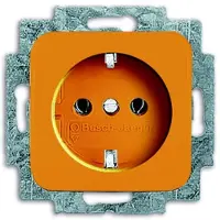 Busch-Jaeger 20 EUCKS-14-212 Inserto per presa SCHUKO, con protezione contro il contatto accidentale, arancione RAL 2004
