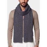 Barts Skaga Scarf Sciarpa Uomo (One Size, blu/grigio)