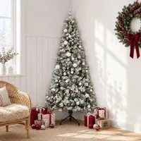 Syfax Albero di Natale artificiale con palline 120 cm 150 LED