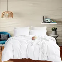 Merkloos Set di lenzuola con copripiumino matrimoniale in cotone, comprensivo di due federe