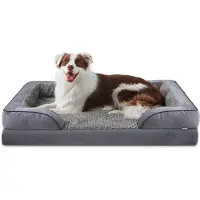 OEM Cuccia ortopedica per cani, lavabile, 89x64x17 cm, color grigio chiaro
