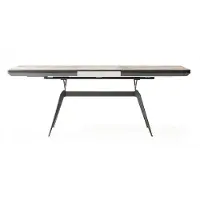 Xl Moebel Gmbh Tavolo da trucco moderno, effetto pietra, design contemporaneo, colore nero, struttura in metallo, stile industriale