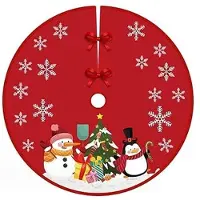 LTPRTZ Copertura per albero di Natale - Decorazione natalizia - Atmosfera festosa - Poliestere sostenibile - Diametro 90 cm - Rosso