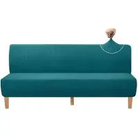 Merkloos Copertura futon - Elasticità elevata - Verde nero