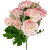 Equivera Fiori artificiali Bouquet con 40 Tazze - Hydrangea seta e carnevale - pianta artificiale per la decorazione, matrimonio, festa, casa, all'esterno, Red Rand