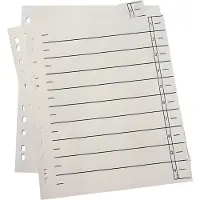 Q-CONNECT 9521108100 Fogli divisori - A4 extra larghi, cartoncino 190 g/m², bordo perforato rinforzato, camoscio, 100 pezzi