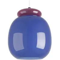 Eglo Lampada a sospensione Berardelli, blu/mora, Ø 23 cm, vetro, E27