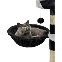 Merkloos Amaca per gatti - 40 cm - Ø 15 cm - Profondità 15 cm - Nero - Per gatti adulti