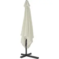 vidaXL Ombrellone con palo in acciaio 250x250 cm Bianco sabbia