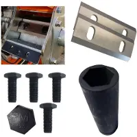 Merkloos Kit di montaggio a 3 pezzi per trituratore da giardino con lame reversibili