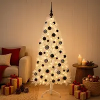 Syfax Albero di Natale Artificiale con Rami Pieghevoli 150 cm 150 LED