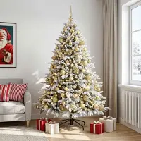 Syfax Albero di Natale artificiale con palline 180 cm 300 LED