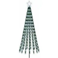 Syfax Albero di Natale LED 180 cm 255 LED Bianco freddo Acciaio Nero