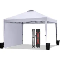 Merkloos Tenda da festa - Impermeabile - 3 x 3 m - Argento - Con borsa e sacchi di zavorra