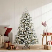 Syfax Albero di Natale Artificiale con Palline 150 cm 150 LED