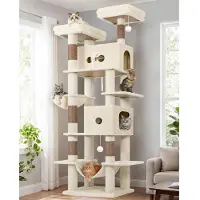 Merkloos Albero per gatti XXL - 204 cm - Beige - Per gatti di grossa taglia