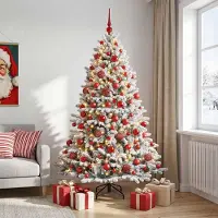 Syfax Albero di Natale Artificiale con Palline 210 cm 300 LED