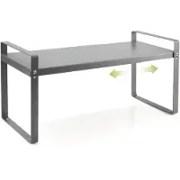 Merkloos Scaffale da cucina estensibile - Regolabile - Metallo - 37 - 63 cm - Grigio