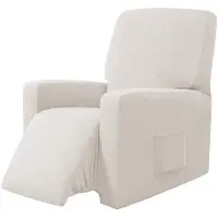 Merkloos Copertura per poltrona reclinabile - Elastica poliestere Spandex - Bianco - Per poltrone 76-96 x 60-82 x 73-93 cm