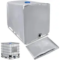 Merkloos Copertura per cisterna IBC - 1000 litri - Argento - 120 x 100 x 116 cm - Oxford 420D