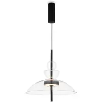 Maytoni Lampada LED a sospensione Bangkok, Ø 40 cm, trasparente, vetro