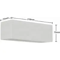 LINDBY Applique Tjada, 22 cm, bianco, gesso, G9, verniciabile