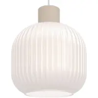 Eglo Lampada a sospensione Dasmina, Ø 20 cm, bianco/sabbia, vetro, E27