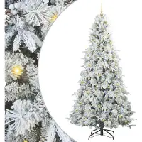 Syfax Albero di Natale Artificiale con Rami Pieghevoli Bianco 240 cm