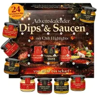 Merkloos Calendario dell'Avvento salse - Salse e dip - 24 salse diverse - Calendario dell'Avvento 2025 - Vegetariano e vegano - Regalo