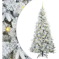 Syfax Albero di Natale Artificiale con Rami Pieghevoli Bianco 210 cm
