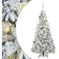 Syfax Albero di Natale Artificiale con Rami Pieghevoli Bianco 210 cm