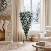 Syfax Albero di Natale artificiale capovolto 150 cm PVC e Acciaio
