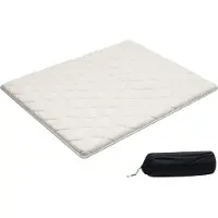 StarTech.com Materasso futon giapponese - Materasso tatami - Dimensioni 203,2 x 152,4 x 6,35 cm - Pieghevole - Nove strati - Con sacca di conservazione - Con set di fissaggio - Bianco