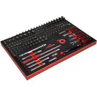 Ks Tools set di chiavi a bussola da 1/4" con inserto in schiuma, 169 pezzi