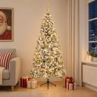 Syfax Albero di Natale artificiale con palline 240 cm 300 LED