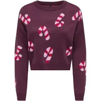 ONLY Pullover 'Xmas Jollie' lilla / lilla scuro