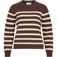 Vila Pullover 'VIKerry' beige / cioccolato