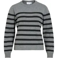 Vila Pullover 'VIKerry' grigio / nero