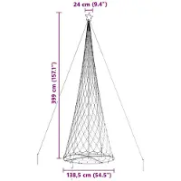 vidaXL Albero di Natale a LED blu, marca , altezza 400 cm, struttura in metallo