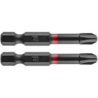 Neo Tools - Punte per avvitatore a percussione, tipo PH3, lunghezza 50 mm, confezione da 2 pezzi