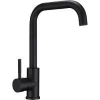 Markenlos Miscelatore monocomando per cucina, nero opaco, girevole a 360 gradi