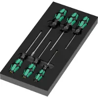 Wera 9718: Inserimento in schiuma per cacciaviti, serie Kraftform 300, set 2 con 7 utensili.