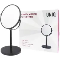 Uniq Specchio cosmetico con base - Nero