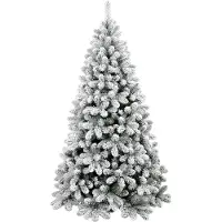 Merkloos Albero di Natale artificiale innevato - 180 cm - Bianco innevato - Diametro 117 cm - 860 rami